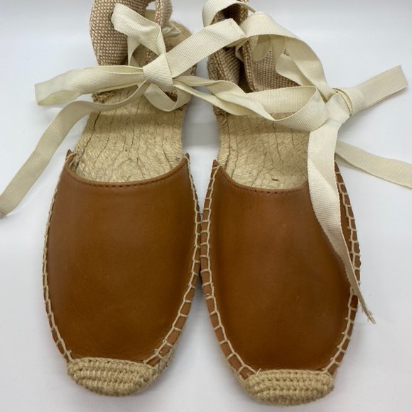 Soludos Shoes - NIB Soludos cognac leather tie up espadrilles Sz8